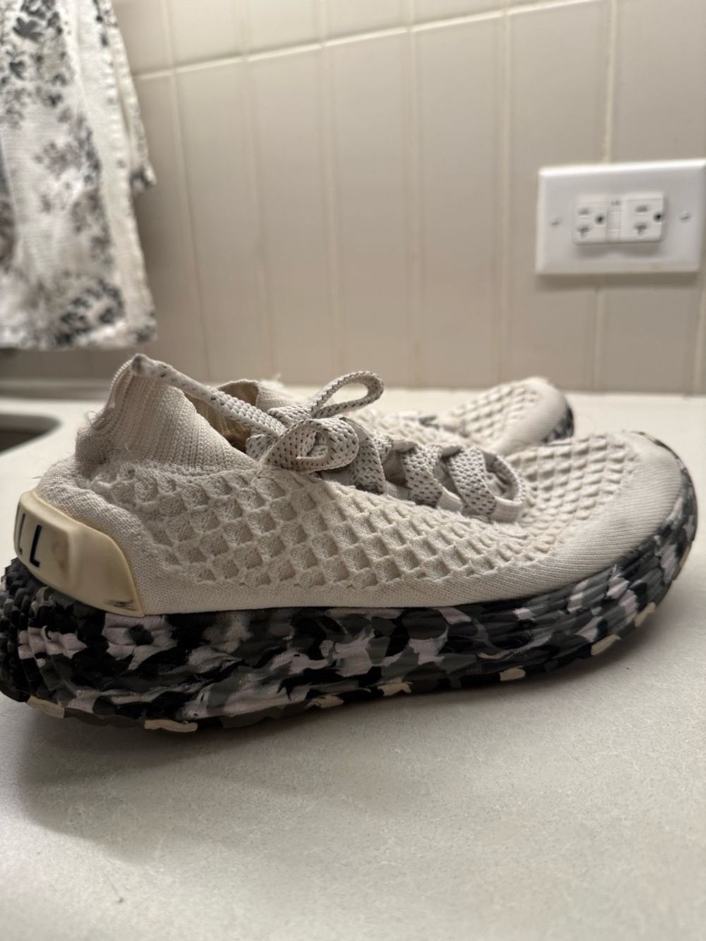 NOBULL Light Beige Knit Slip-On Women's Sneaker with Patterned Sole